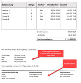 Rechnungsvorlage (TESTVERSION) Excel Vorlage von Excelpedia