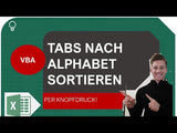 Tabellenblätter nach Alphabet sortieren
